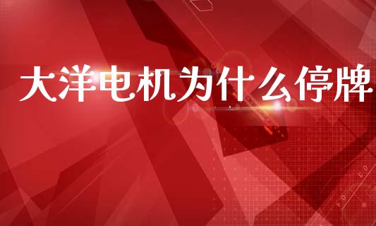 大洋电机为什么停牌_https://m.eyunqq.com_新股申购_第1张