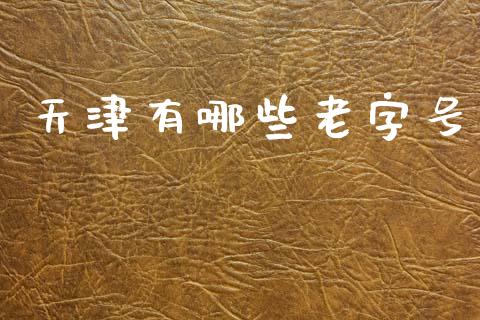 天津有哪些老字号_https://m.eyunqq.com_基金交易_第1张