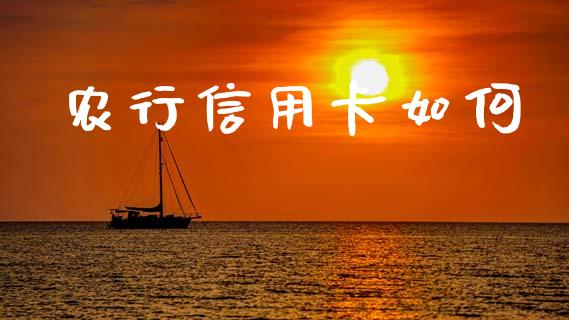 农行信用卡如何_https://m.eyunqq.com_基金交易_第1张
