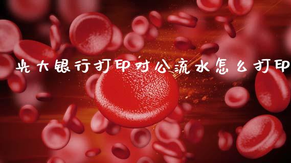 光大银行打印对公流水怎么打印_https://m.eyunqq.com_期货投资学习_第1张