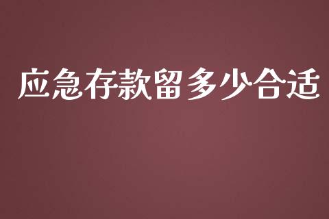应急存款留多少合适_https://m.eyunqq.com_融资融券_第1张
