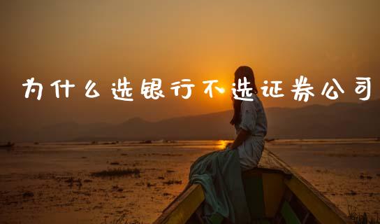 为什么选银行不选证券公司_https://m.eyunqq.com_期货投资学习_第1张