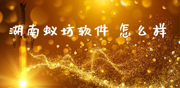 湖南蚁坊软件 怎么样_https://m.eyunqq.com_新股申购_第1张