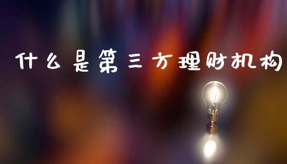 什么是第三方理财机构_https://m.eyunqq.com_基金交易_第1张
