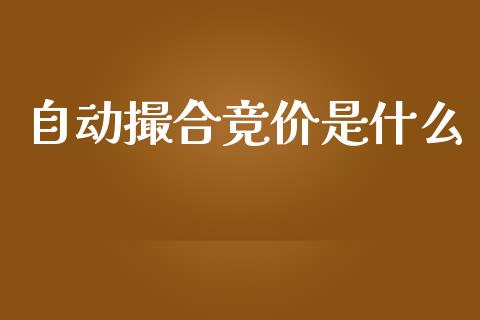 自动撮合竞价是什么_新股申购_第1张_期货投资学习_新股申购_融资融券_基金交易 自动撮合竞价是什么_https://m.eyunqq.com_新股申购_第1张