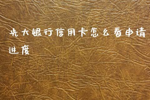 光大银行信用卡怎么看申请进度_https://m.eyunqq.com_基金交易_第1张