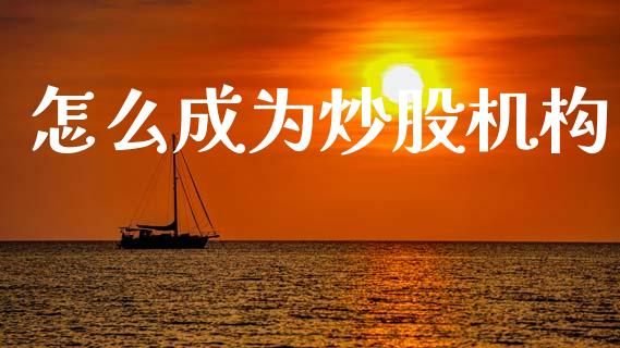 怎么成为炒股机构_https://m.eyunqq.com_基金交易_第1张