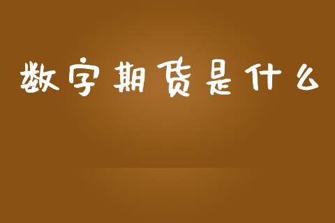 数字期货是什么_https://m.eyunqq.com_期货投资学习_第1张