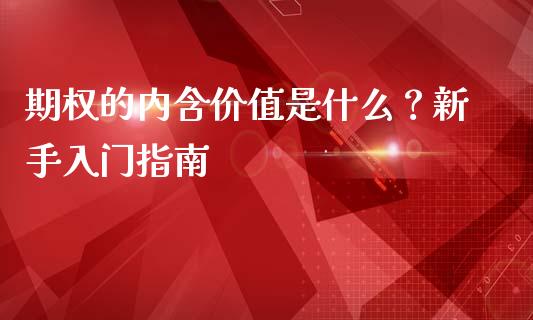 期权的内含价值是什么？新手入门指南_https://m.eyunqq.com_基金交易_第1张