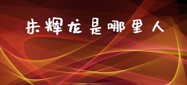 朱辉龙是哪里人_https://m.eyunqq.com_基金交易_第1张
