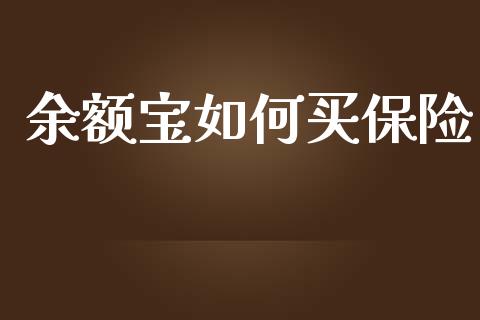 余额宝如何买保险_https://m.eyunqq.com_基金交易_第1张