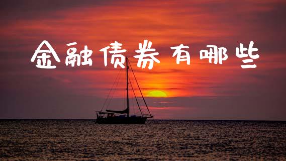 金融债券有哪些_https://m.eyunqq.com_融资融券_第1张