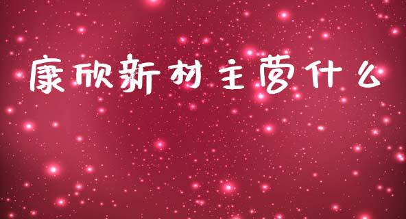康欣新材主营什么_https://m.eyunqq.com_期货投资学习_第1张