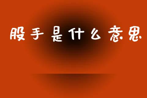股手是什么意思_https://m.eyunqq.com_融资融券_第1张