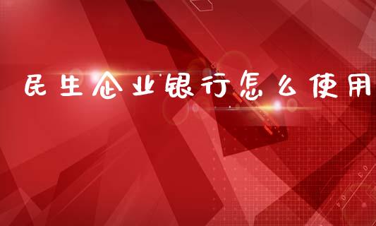 民生企业银行怎么使用_https://m.eyunqq.com_融资融券_第1张