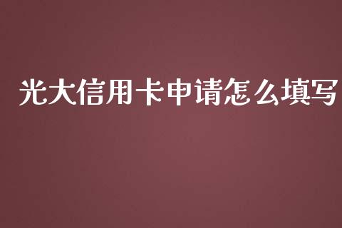 光大信用卡申请怎么填写_https://m.eyunqq.com_新股申购_第1张