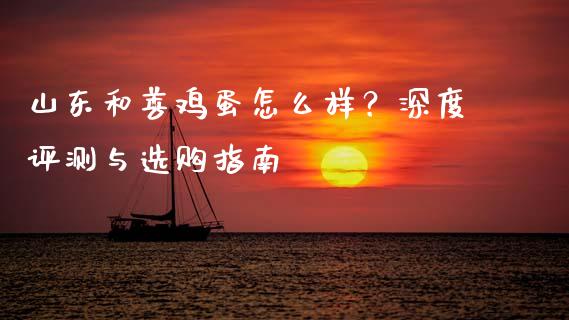 山东和善鸡蛋怎么样？深度评测与选购指南_https://m.eyunqq.com_期货投资学习_第1张
