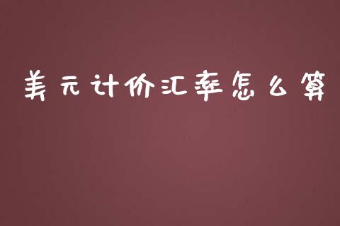 美元计价汇率怎么算_https://m.eyunqq.com_新股申购_第1张